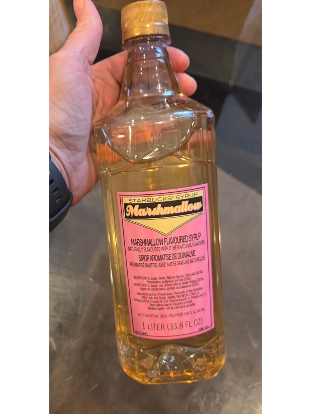 Starbucks Marshmallow Flavored Syrup 1 Liter Bottle
